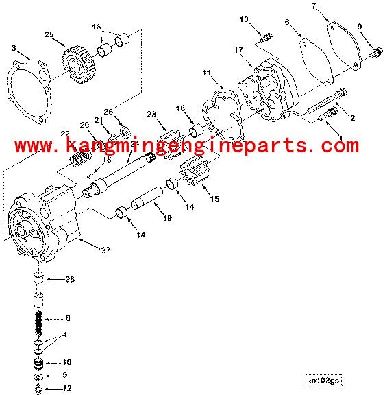 Engine parts diesel engine 3085378 pump lubricating oil N14