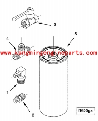 Element Fuel Filter 3313306 For Chongqing engine parts KTA38