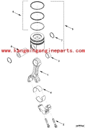 hubei engineparts b series 3802919 set piston ring