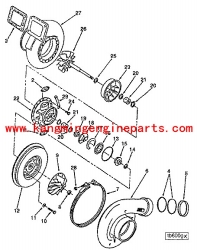 Engine parts K38 HC5A  turbo charger assy 3801726