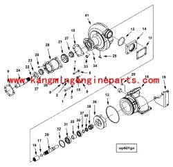 CCEC engine parts K38 marine water pump 3635783