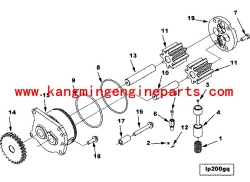 康明斯工程机械用L10 M11泵油齿轮3820795