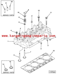 DCEC engine parts 3921393 gasket cylinder head 4B diesel engines