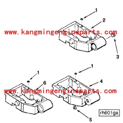 Engine parts KTA38 3202193 housing, rocker lever