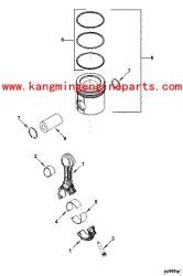 DCEC 6BT machinery engine parts 3957797 kit, engine piston